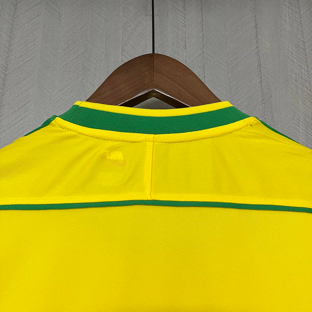 Camisa Brasil Home 1998 - Retrô Nike Masculino - Amarelo