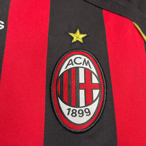 Camisa AC Milan Home 2006/07 - Retrô Adidas Masculino - Preto e Vermelho