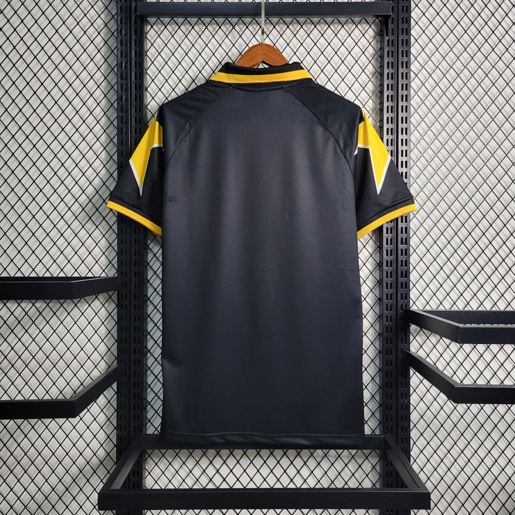 Camisa Juventus Third 1995/97 - Retrô Kappa Masculino - Preto e Amarelo