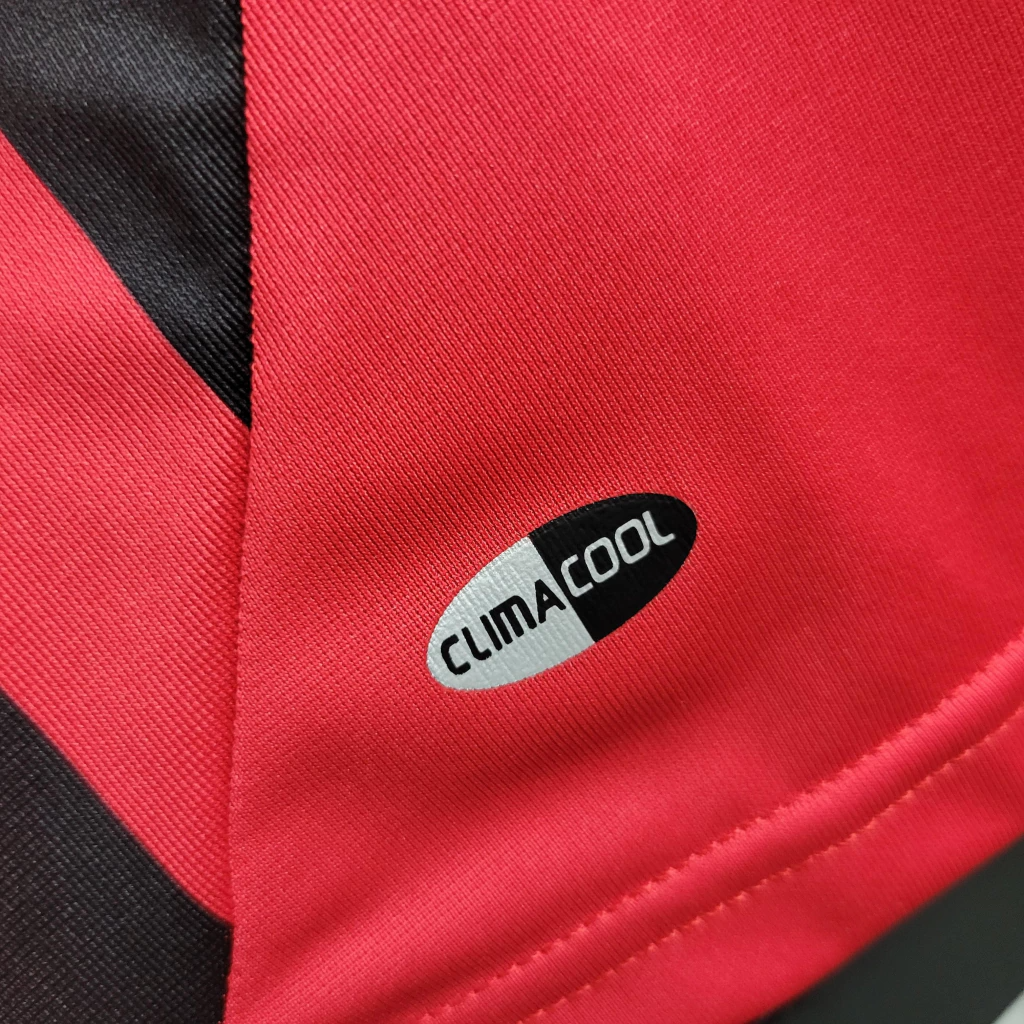 Camisa AC Milan Home 2007/08 - Retrô Adidas Masculino - Preto e Vermelho