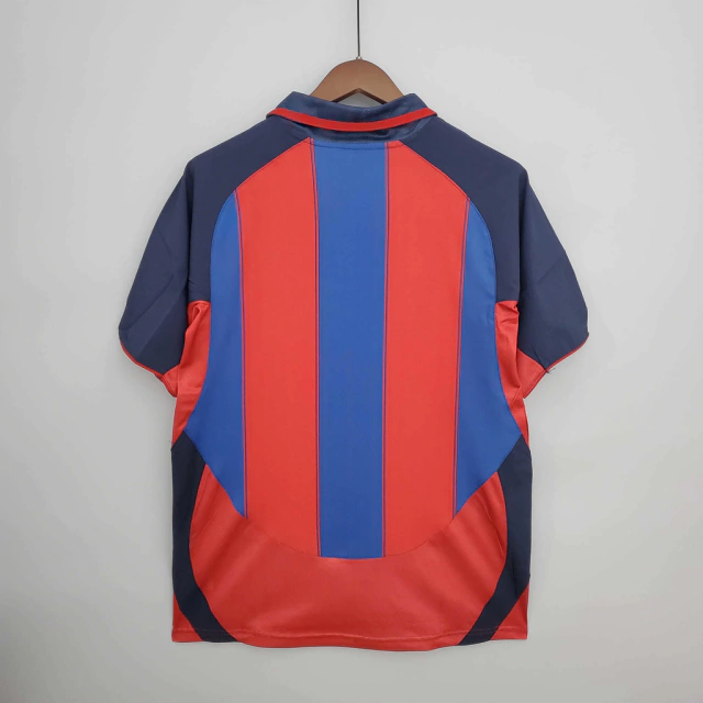 Camisa Barcelona Home 2003/04 - Retrô Nike Masculino - Azul e Grená