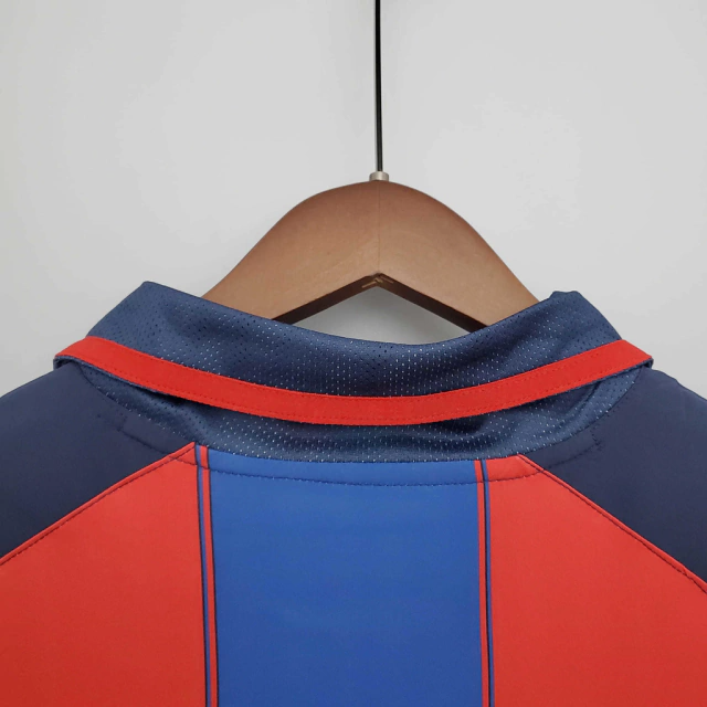 Camisa Barcelona Home 2003/04 - Retrô Nike Masculino - Azul e Grená