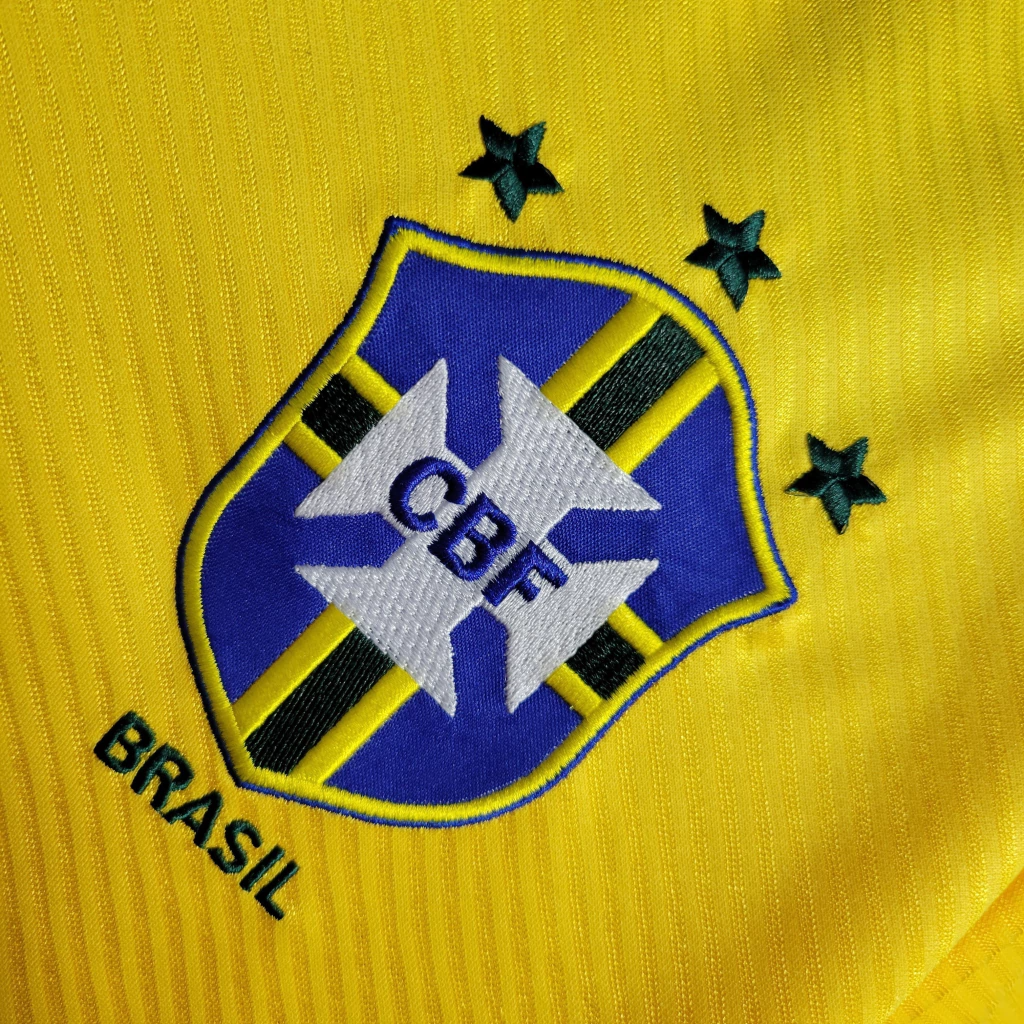 Camisa Brasil Home 1994 - Retrô Umbro Masculino - Amarelo
