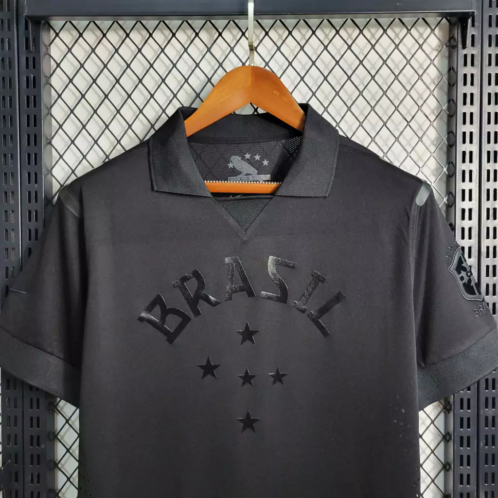 Camisa Brasil Black 2013 - Retrô Nike Masculino - Preto
