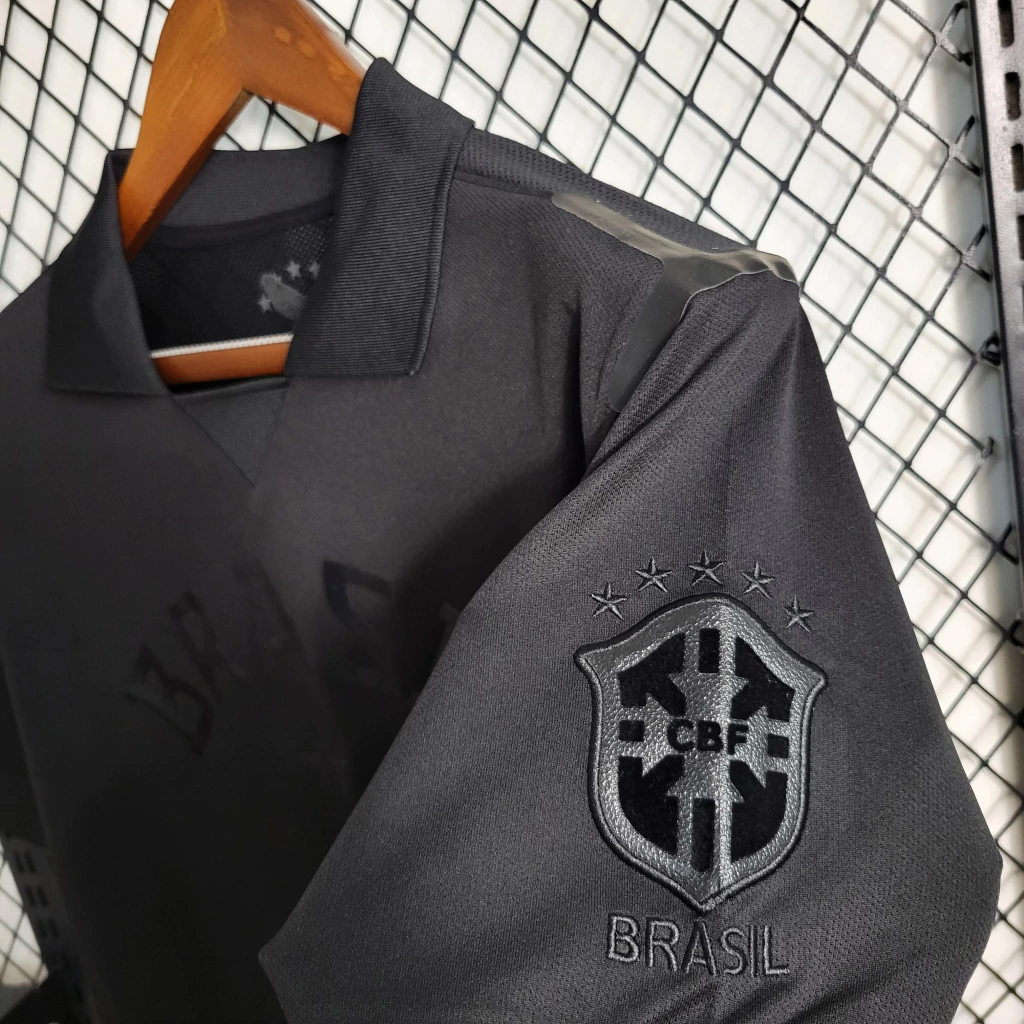 Camisa Brasil Black 2013 - Retrô Nike Masculino - Preto