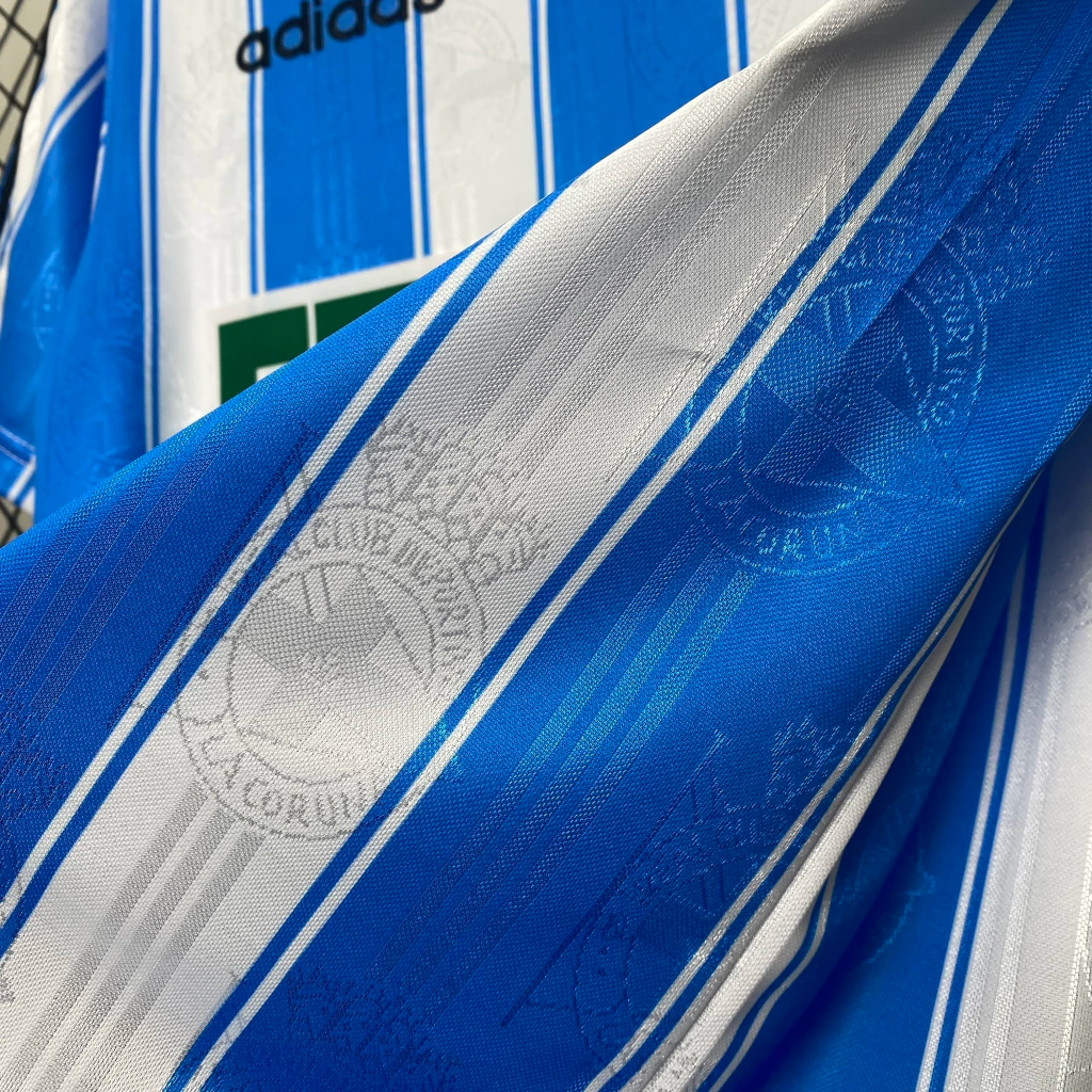 Camisa Deportivo La Coruña Home 1997/98 - Retrô Adidas Masculino - Azul