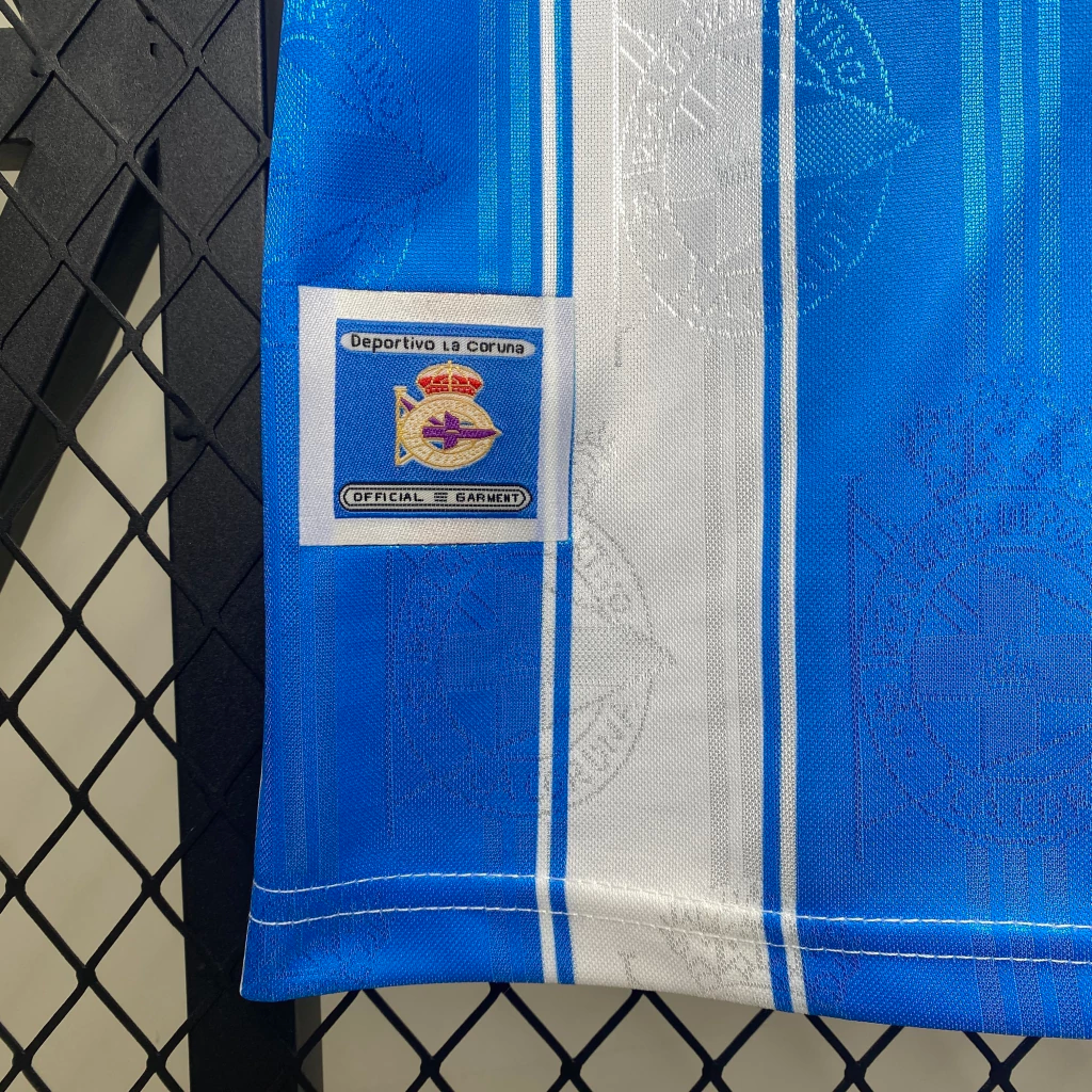 Camisa Deportivo La Coruña Home 1997/98 - Retrô Adidas Masculino - Azul