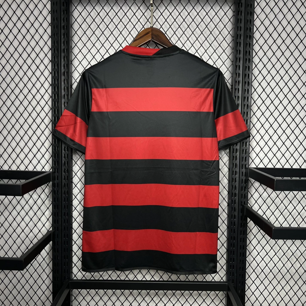 Camisa Flamengo Home 2009/10 - Retrô Olympikus Masculino - Preto e Vermelho
