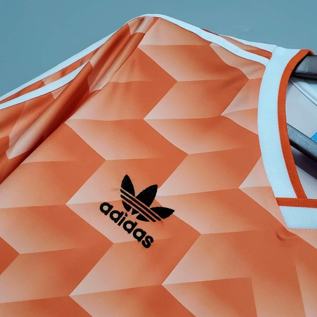 Camisa Holanda Home 1988 - Retrô Adidas Masculino - Laranja