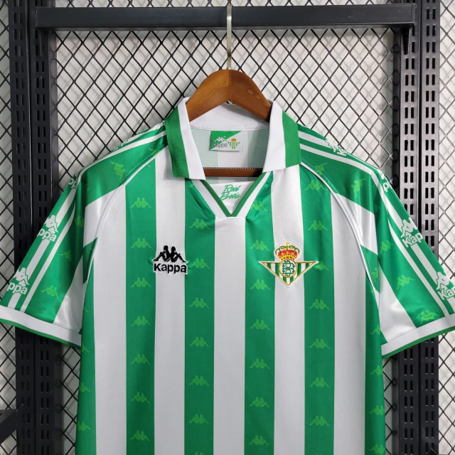 Camisa Real Betis Home 1995/97 - Retrô Kappa Masculino - Verde e Branco