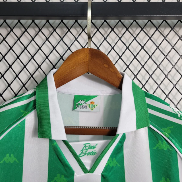 Camisa Real Betis Home 1995/97 - Retrô Kappa Masculino - Verde e Branco