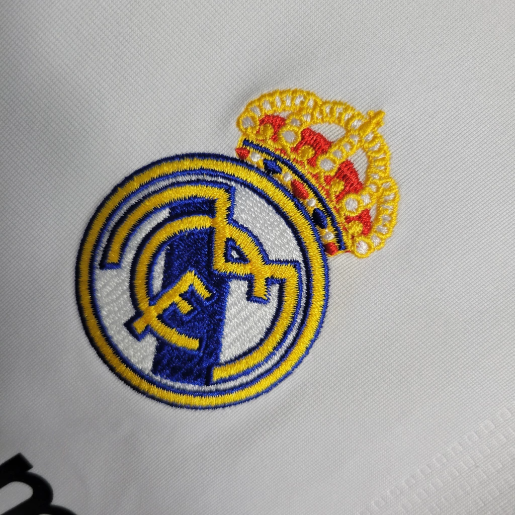 Camisa Real Madrid Home 2009/10 Manga Longa - Retrô Adidas Masculina - Branca