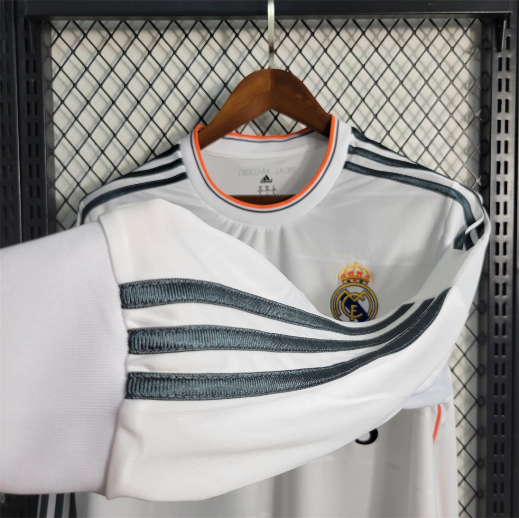 Camisa Real Madrid Home 2013/14 Manga Longa - Retrô Adidas Masculina - Branca