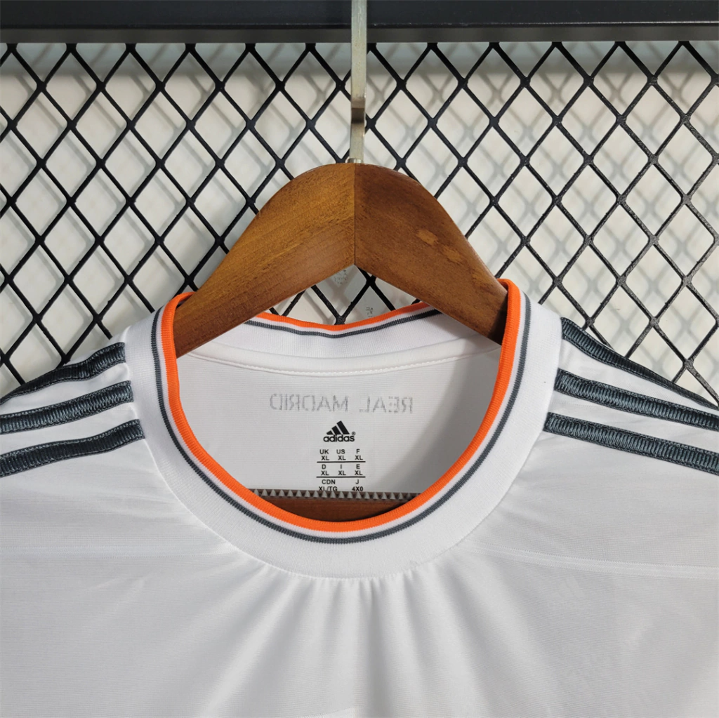 Camisa Real Madrid Home 2013/14 Manga Longa - Retrô Adidas Masculina - Branca