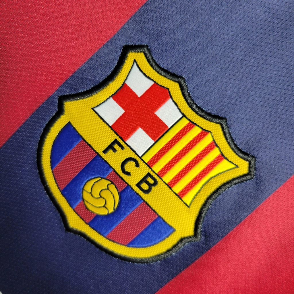 Camisa Barcelona Home 2014/15 - Retrô Nike Masculina - Azul e Grená
