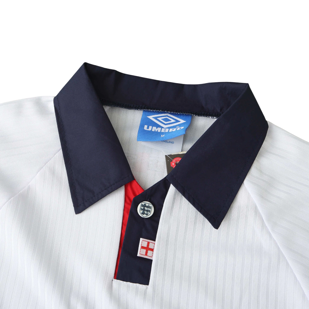 Camisa Inglaterra Home 1998 - Retrô Umbro Masculino - Branco