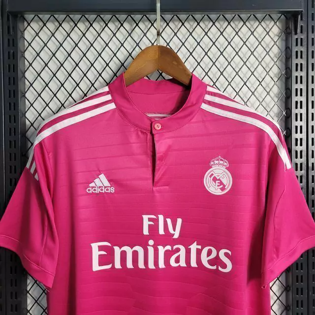 Camisa Real Madrid Away 2014/15 - Retrô Adidas Masculina - Rosa