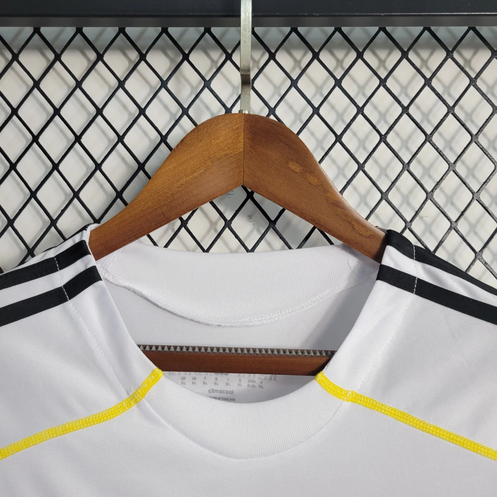 Camisa Real Madrid Home 2009/10 Manga Longa - Retrô Adidas Masculina - Branca