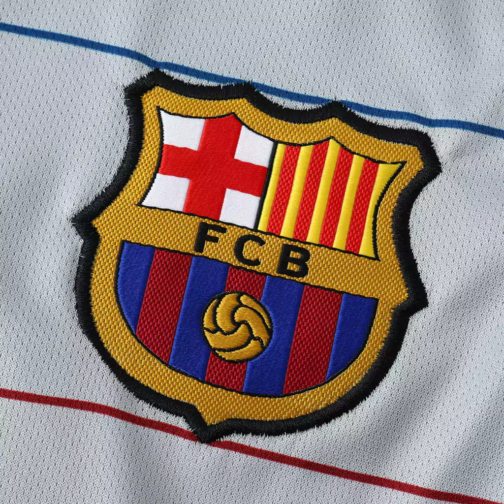 Camisa Barcelona Away 2003/04 - Retrô Nike Masculino - Cinza