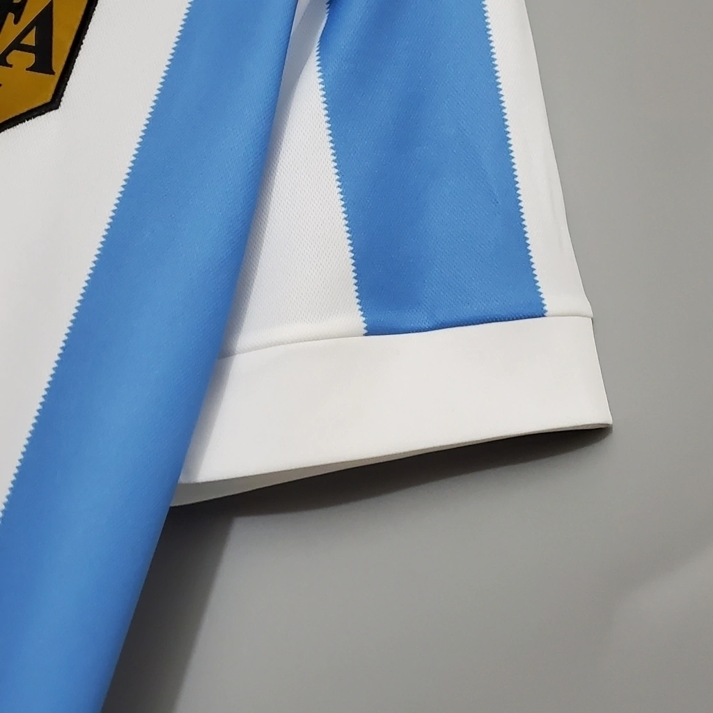 Camisa Argentina Home 1978 - Retrô Adidas Masculino - Azul e Branco
