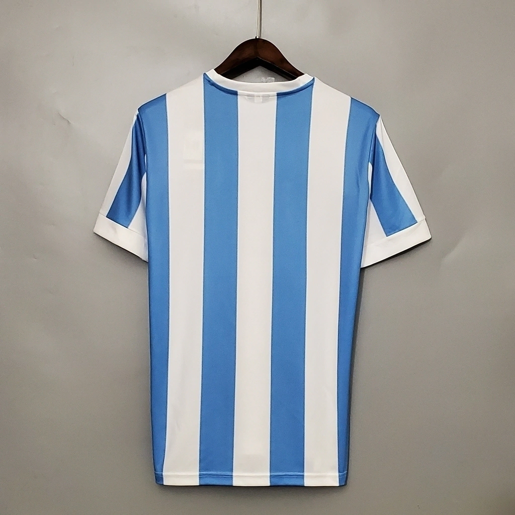 Camisa Argentina Home 1978 - Retrô Adidas Masculino - Azul e Branco