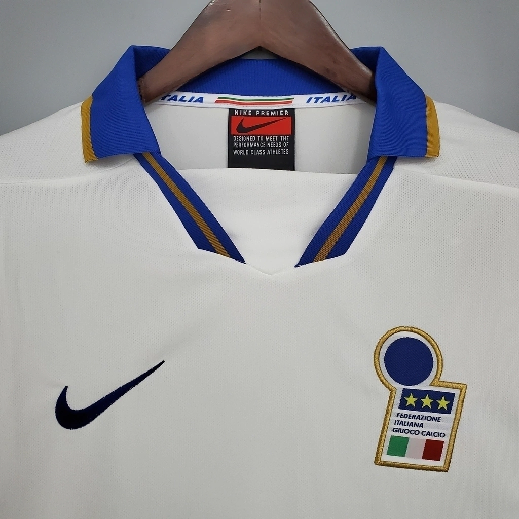Camisa Itália Away 1996 - Retrô Nike Masculino - Branco