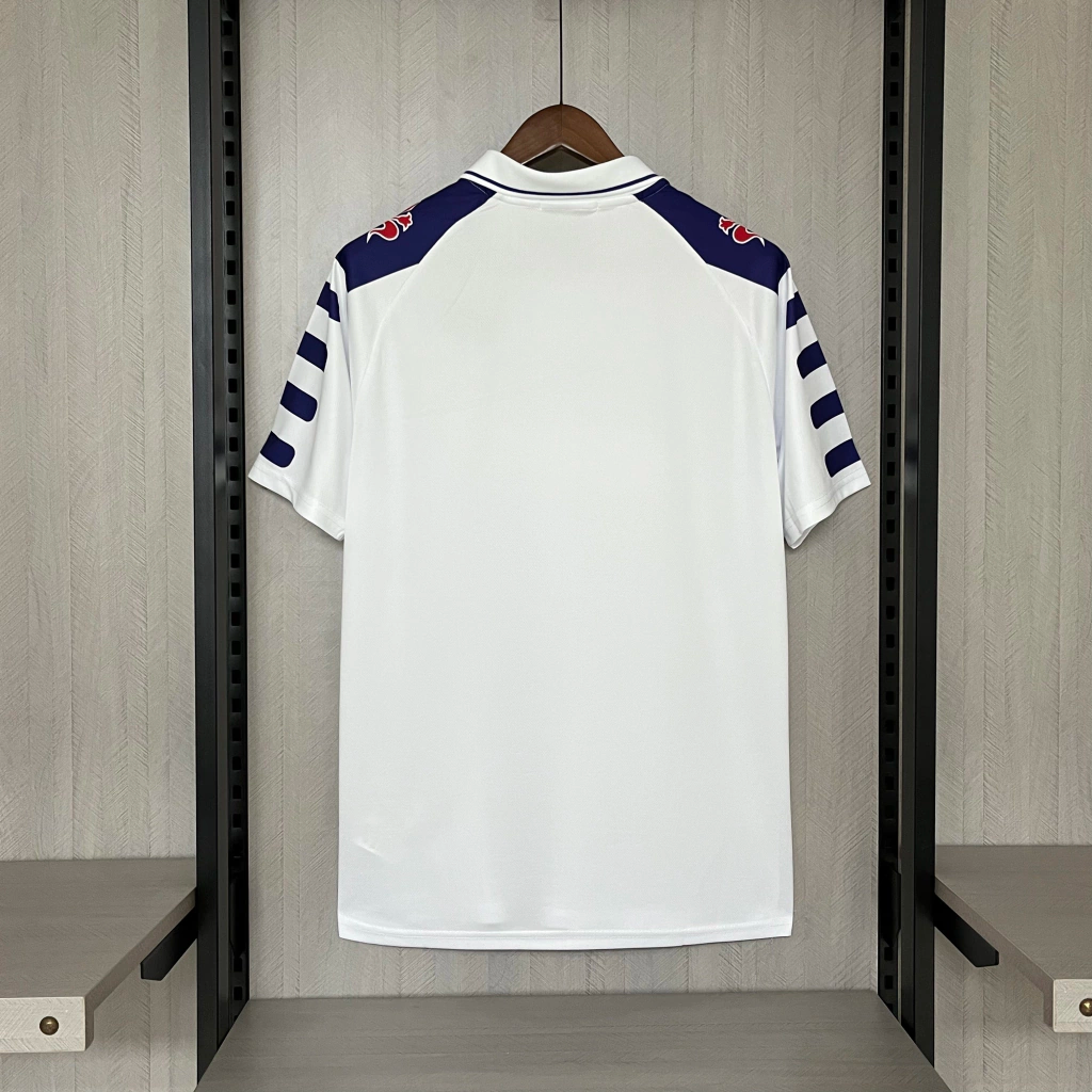 Camisa Fiorentina Away 1998/99 - Retrô Fila Masculino - Branco e roxo
