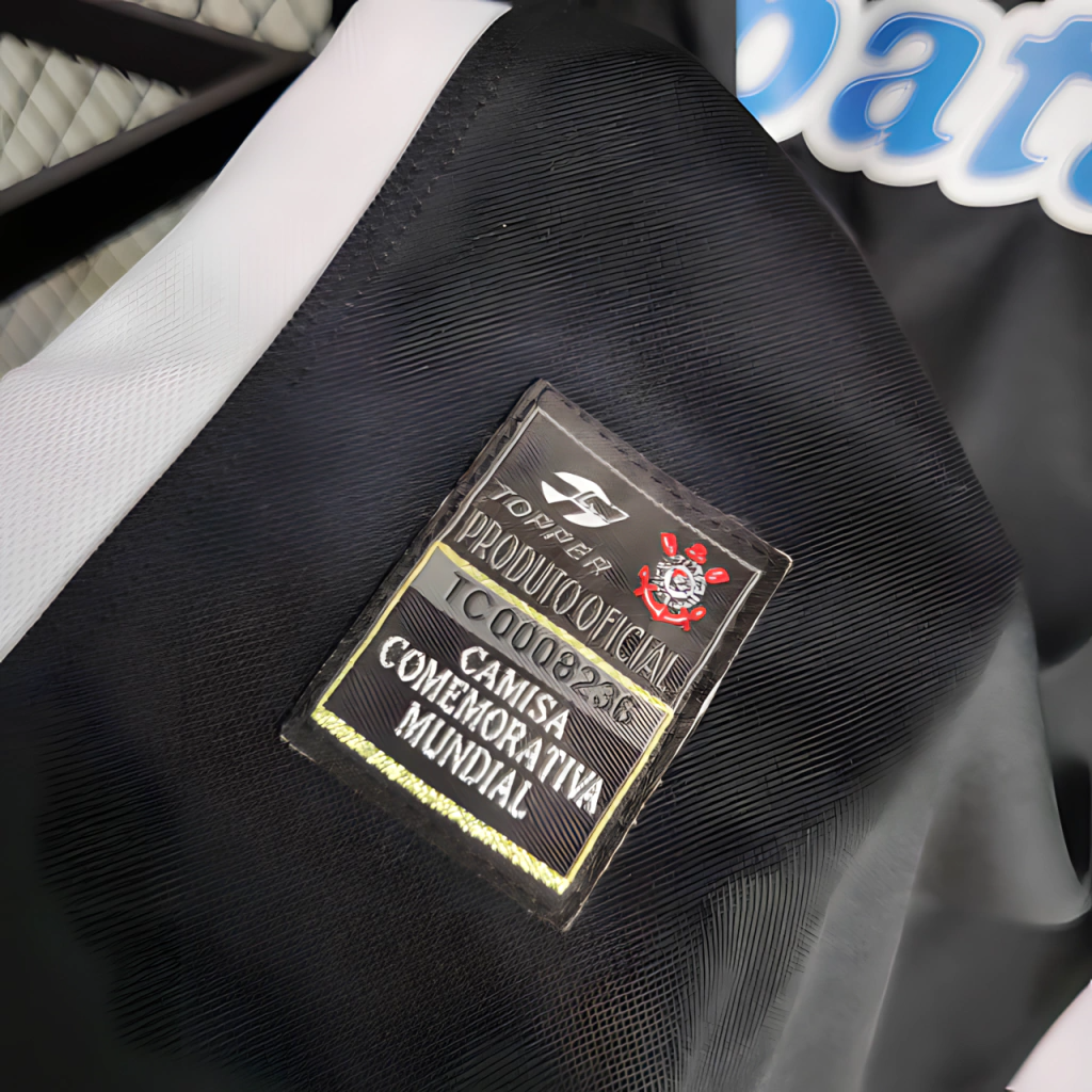 Camisa Corinthians Away Mundial 2000/01 - Retrô Topper Masculino - Preto