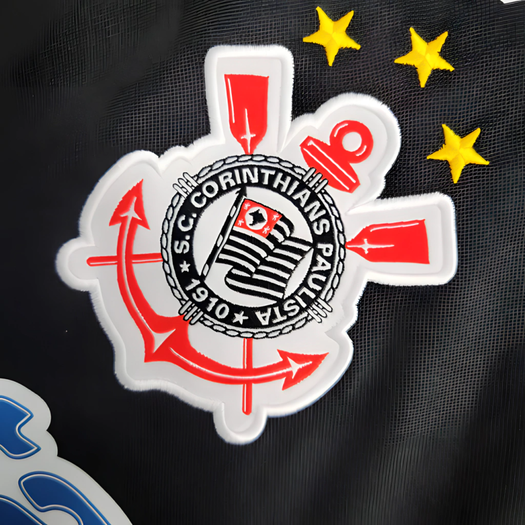 Camisa Corinthians Away Mundial 2000/01 - Retrô Topper Masculino - Preto