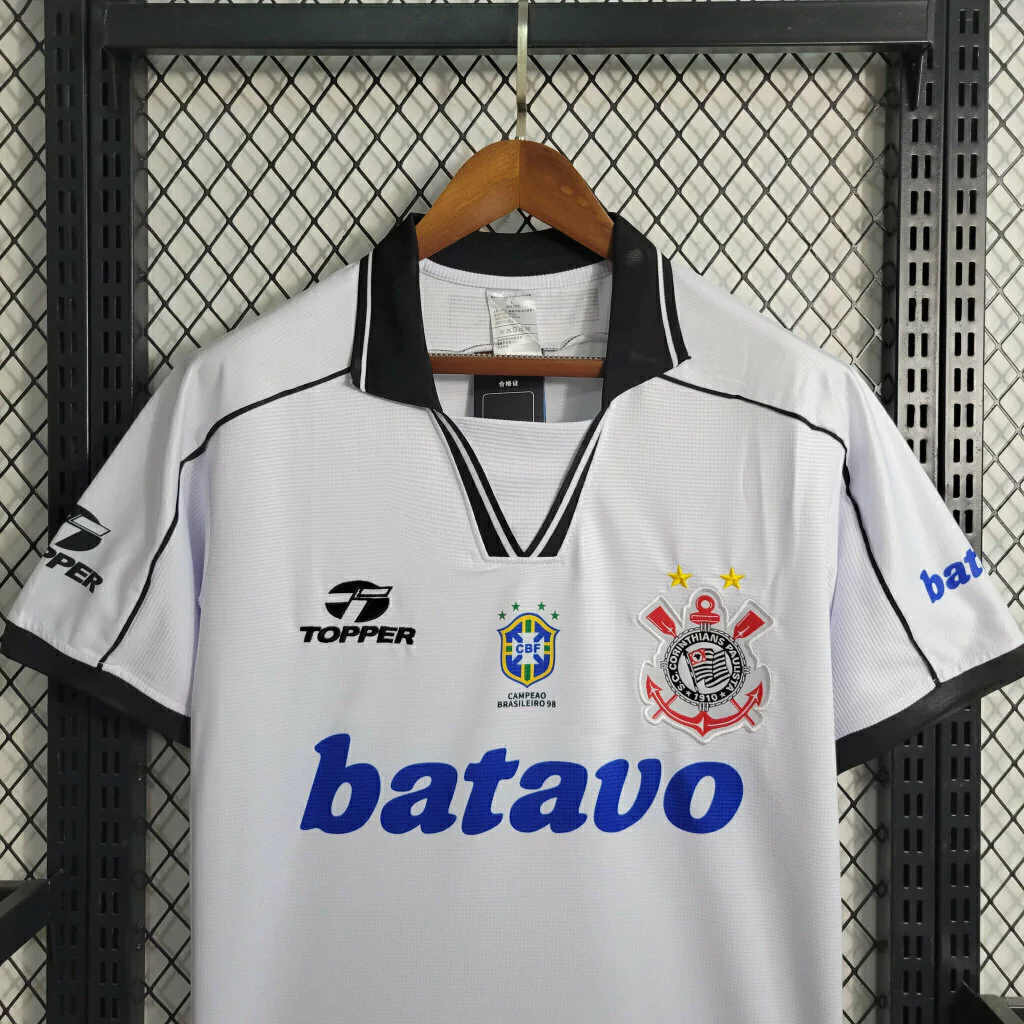 Camisa Corinthians Home 1999/00 - Retrô Topper Masculino - Branco