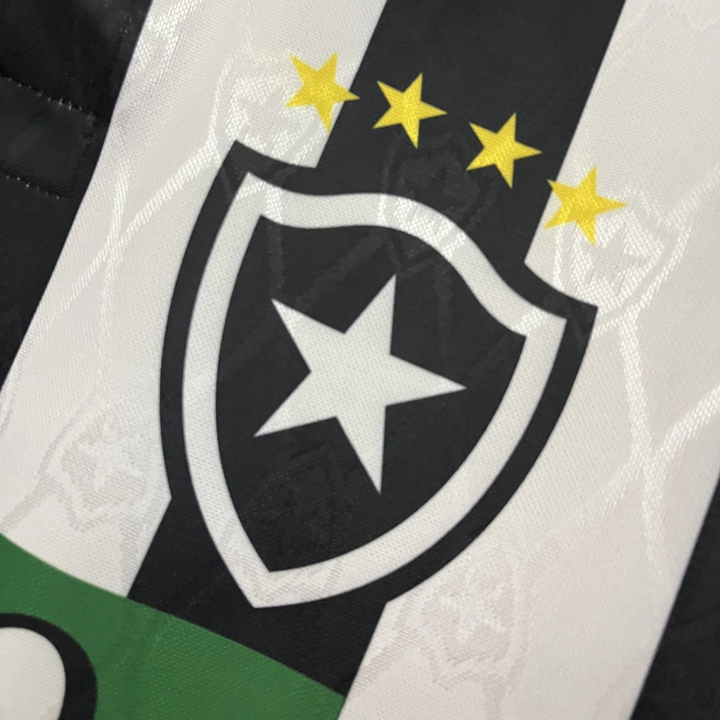 Camisa Botafogo Home 1995/96 - Retrô Finta Masculino - Preto e Branco