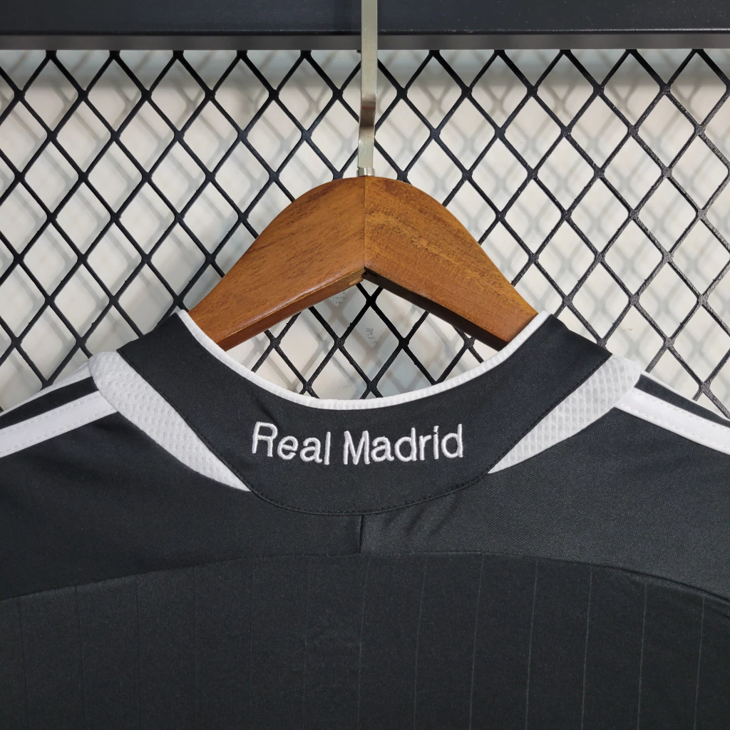 Camisa Real Madrid Away 2006/07 Manga Longa - Retrô Adidas Masculina - Preta