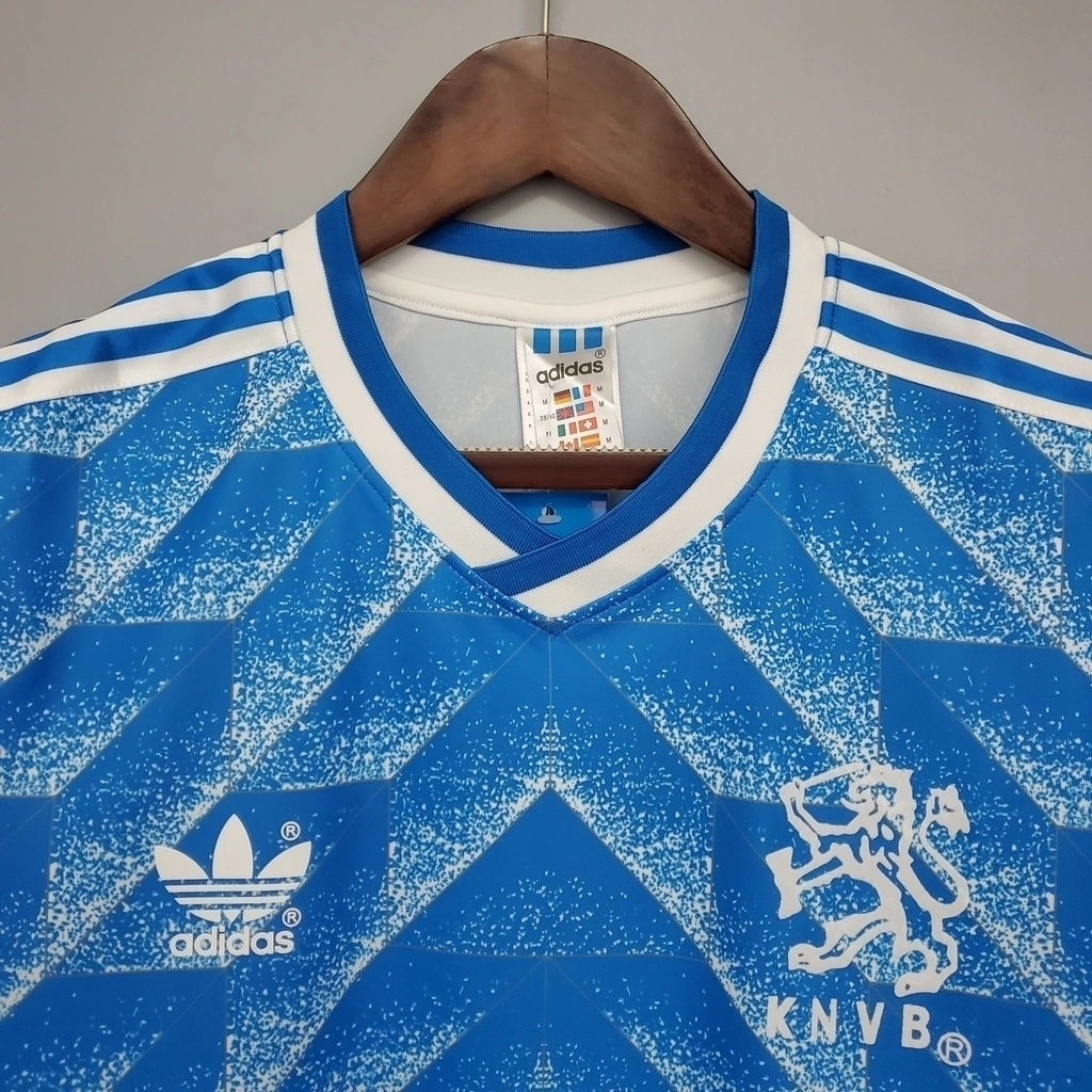 Camisa Holanda Away 1988 - Retrô Adidas Masculino - Azul
