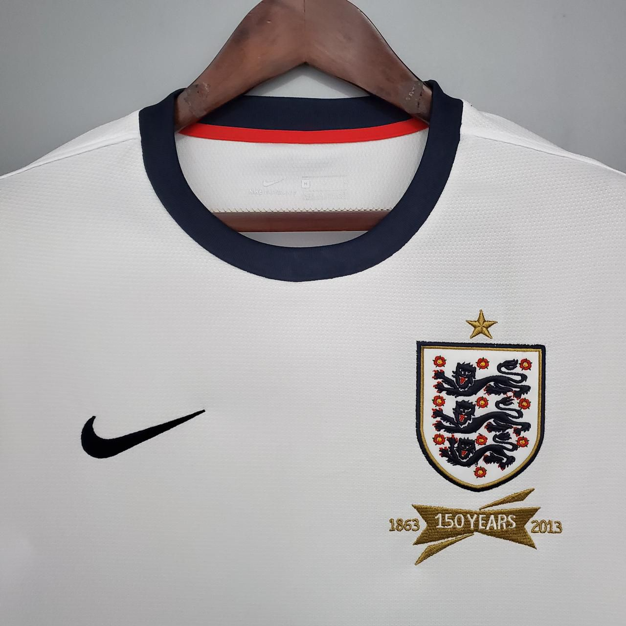 Camisa Inglaterra Home 2013 - Retrô Nike Masculino - Branco