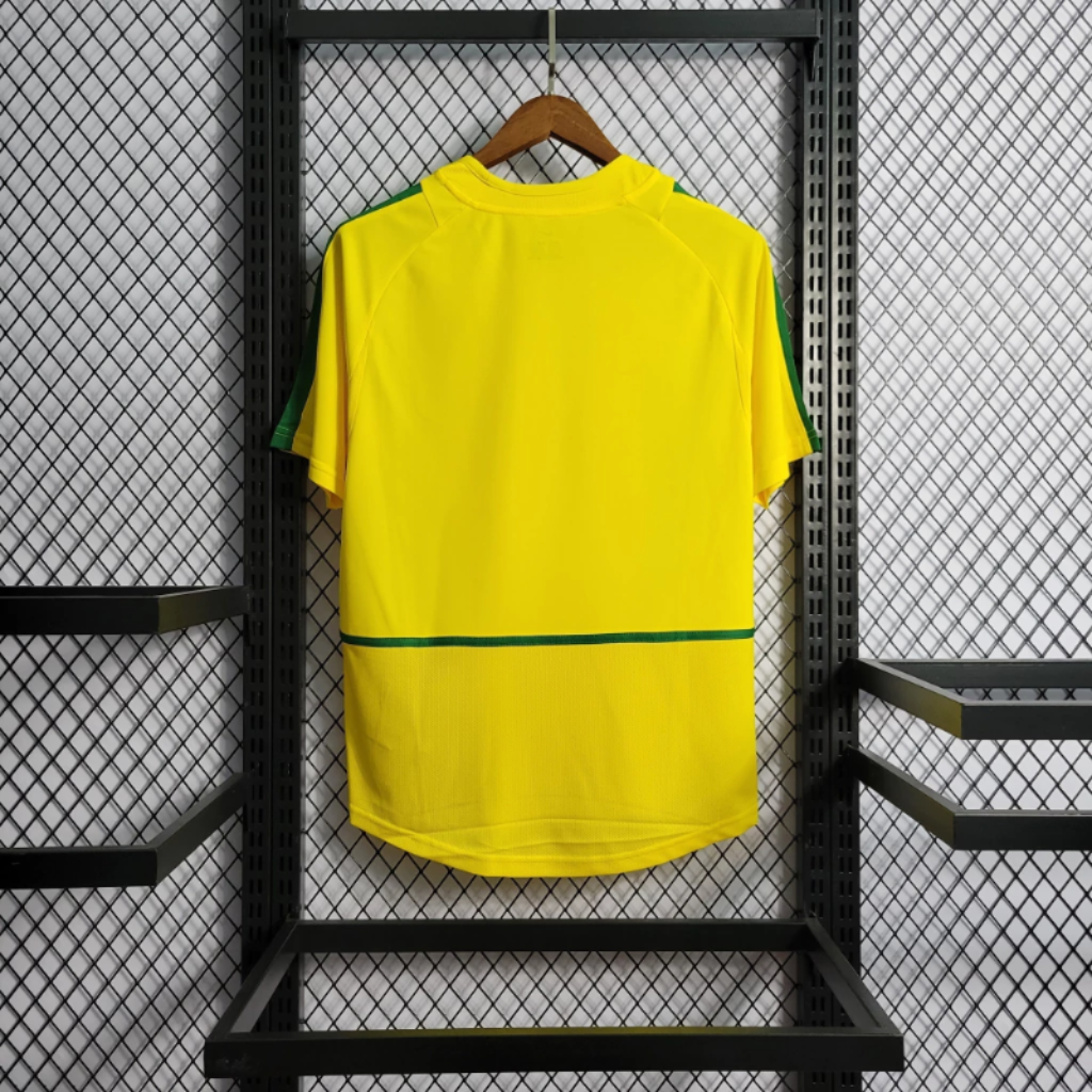 Camisa Brasil Home 2002 - Retrô Nike Masculino - Amarelo