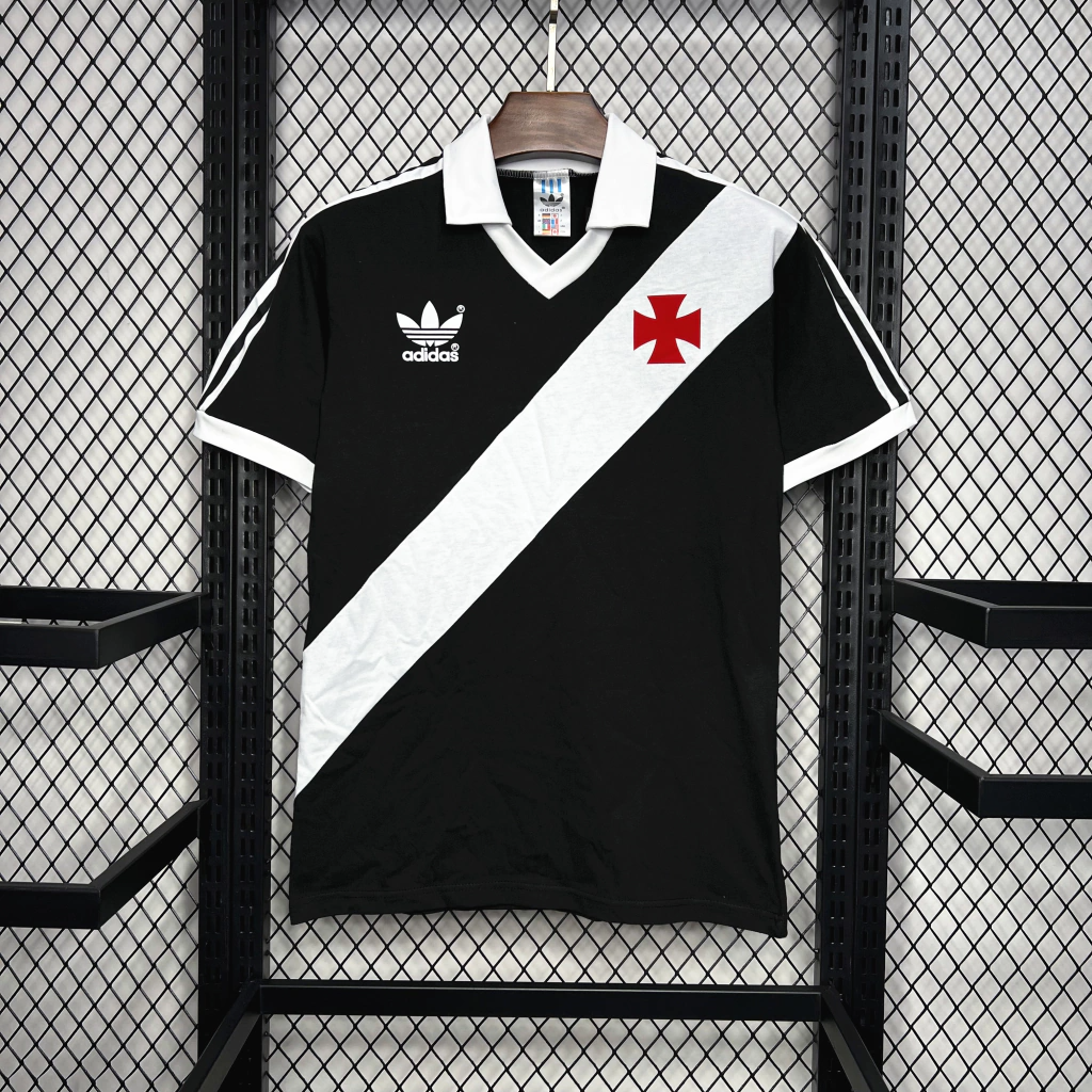 Camisa Vasco Home 1988/89 - Retrô Adidas Masculino - Preto