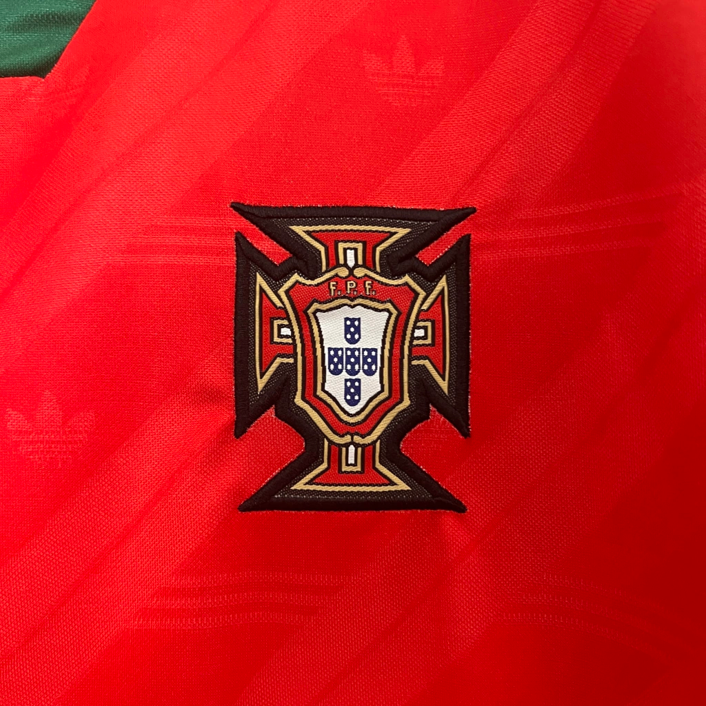 Camisa Portugal Home 1992 - Retrô Adidas Masculino - Vermelho