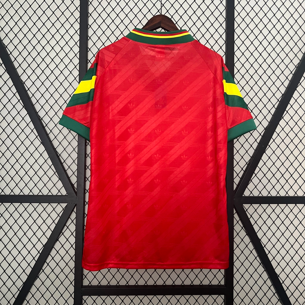Camisa Portugal Home 1992 - Retrô Adidas Masculino - Vermelho