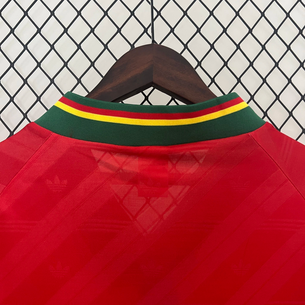 Camisa Portugal Home 1992 - Retrô Adidas Masculino - Vermelho