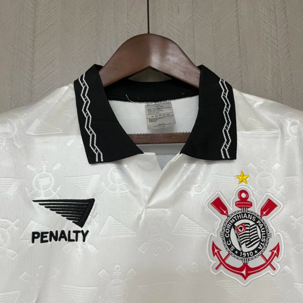 Camisa Corinthians Home 1995/96 - Retrô Masculino - Branco