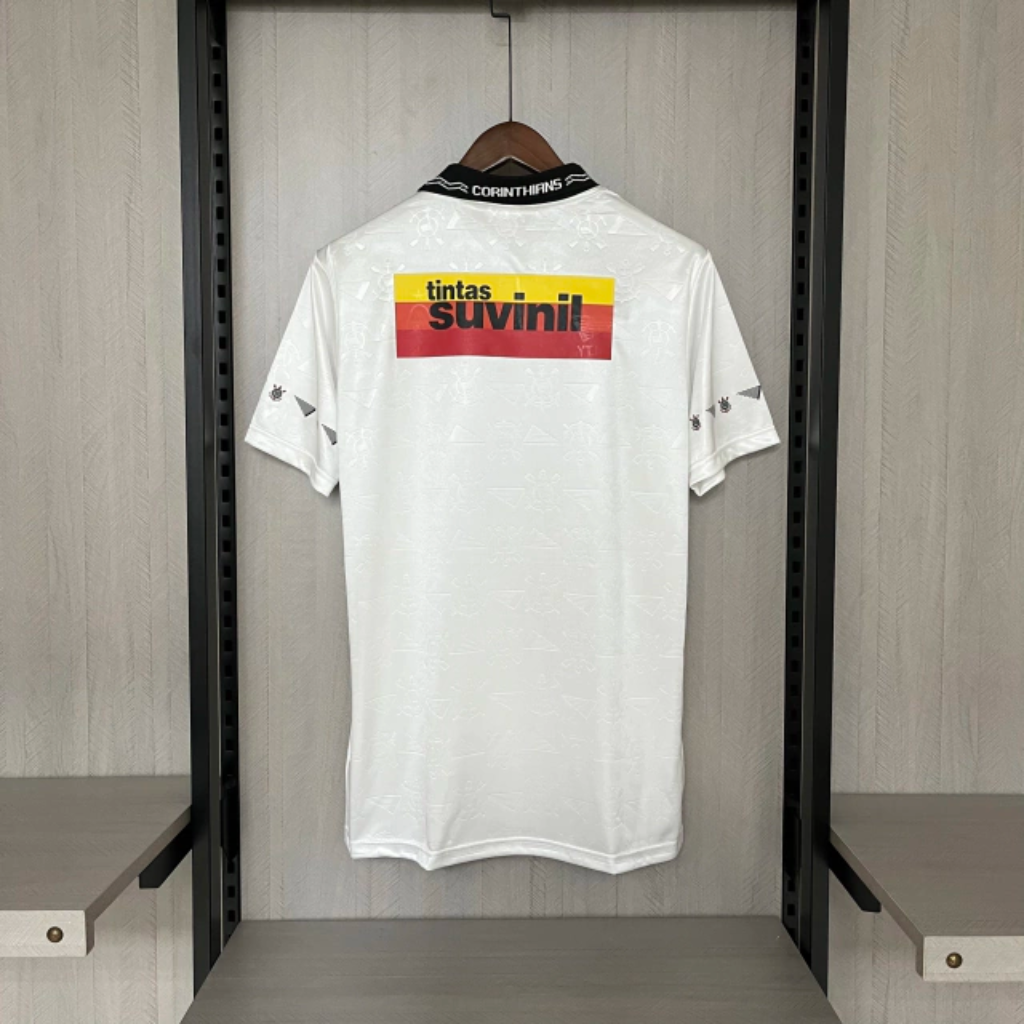 Camisa Corinthians Home 1995/96 - Retrô Masculino - Branco