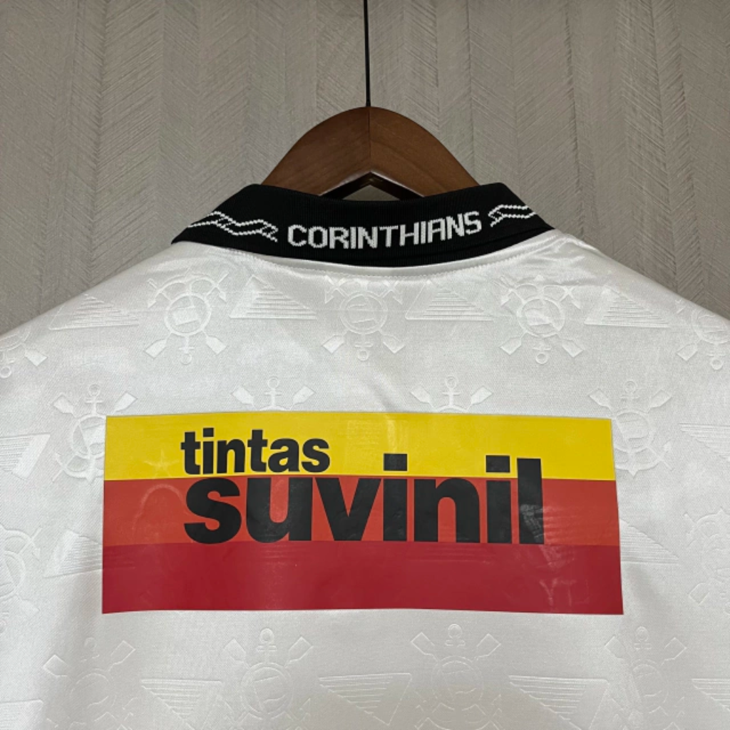 Camisa Corinthians Home 1995/96 - Retrô Masculino - Branco