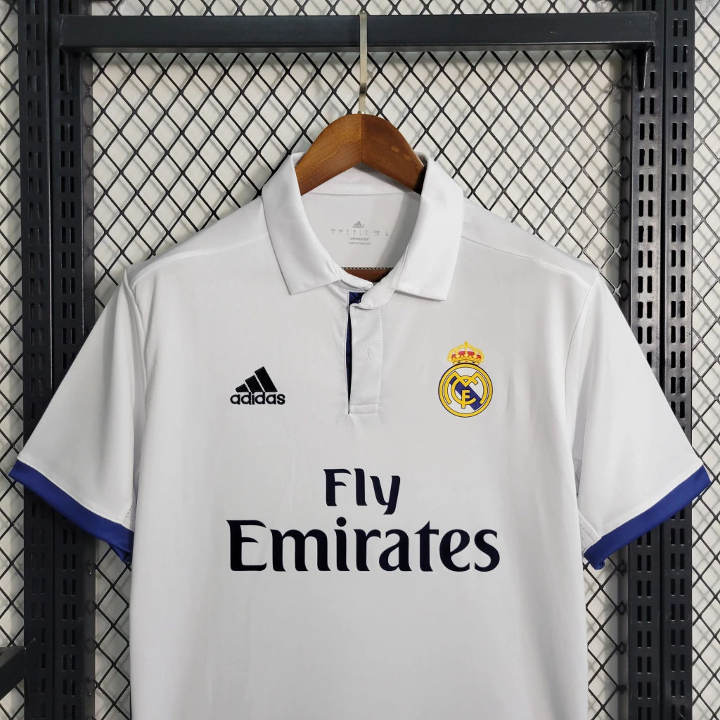 Camisa Real Madrid Home 2016/17 - Retrô Adidas Masculina - Branca