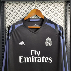 Camisa Real Madrid Third 2016/17 Manga Longa - Retrô Adidas Masculina - Preta
