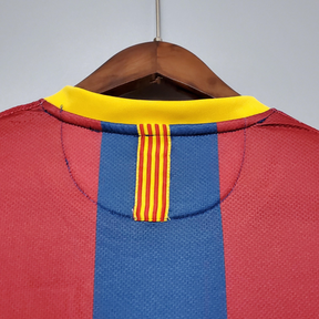 Camisa Barcelona Home 2010/11 - Retrô Nike Masculino - Vermelho e Azul