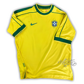 Camisa Brasil Home 1998 - Retrô Nike Masculino - Amarelo