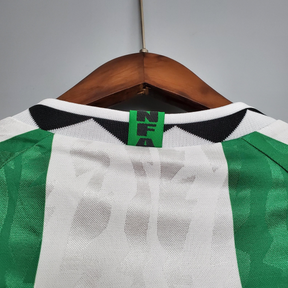 Camisa Nigéria Home 1996 - Retrô Nike Masculino - Verde e Branco