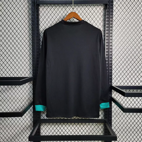 Camisa Real Madrid Away 2017/18 Manga Longa - Retrô Adidas Masculina - Preta