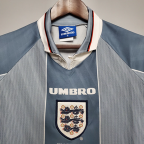 Camisa Inglaterra Away 1996 - Retrô Umbro Masculino - Cinza