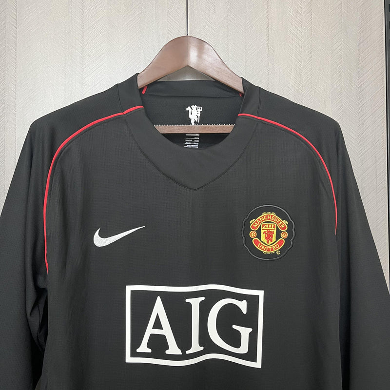 Camisa Manchester United II Manga Longa 2007/08 - Retrô Nike